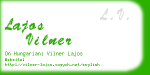 lajos vilner business card